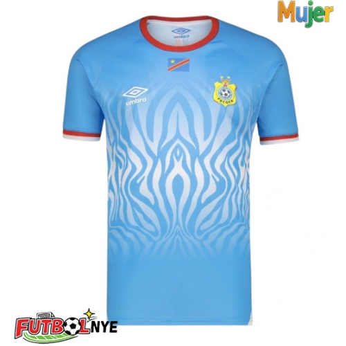 Camiseta República Democrática del Congo Primera Equipación para mujer Mundial 2026 manga corta